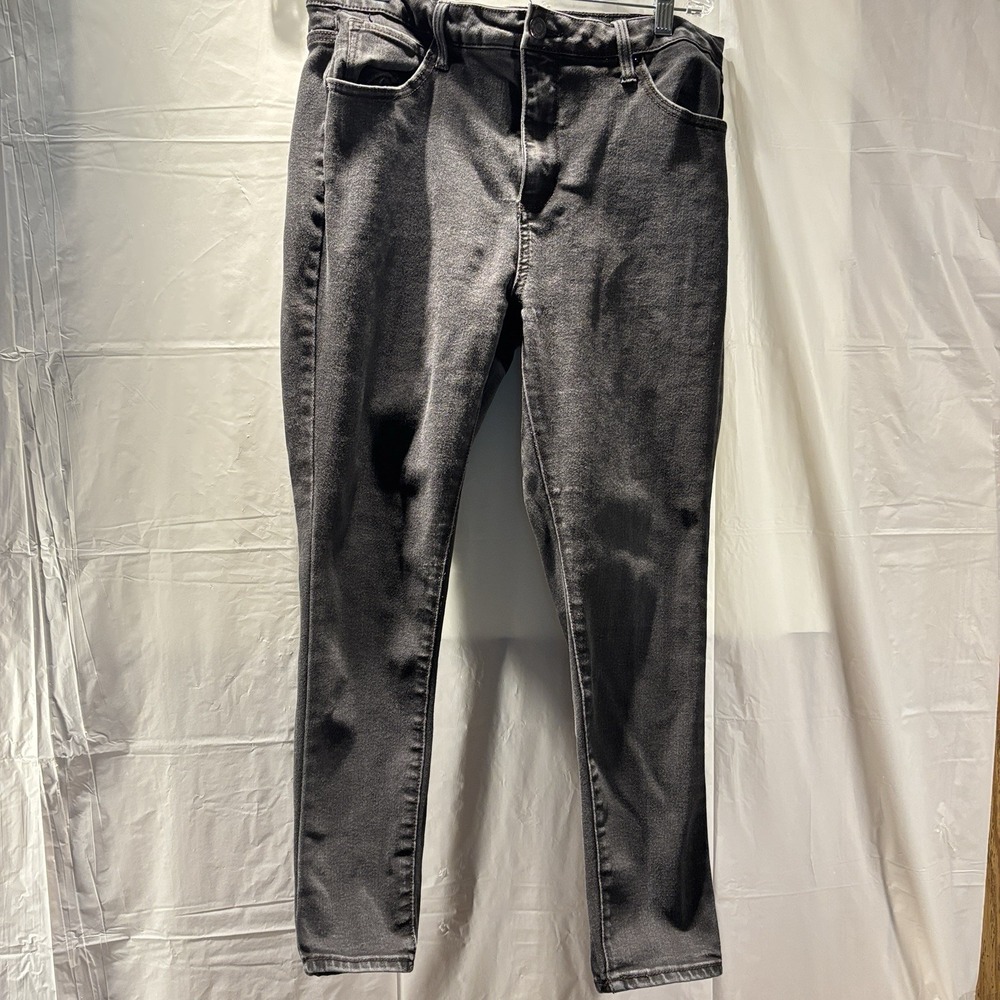 Time And Tru High Rise Skinny Jeans Women's Plus 16 Black Denim 5-Pocket